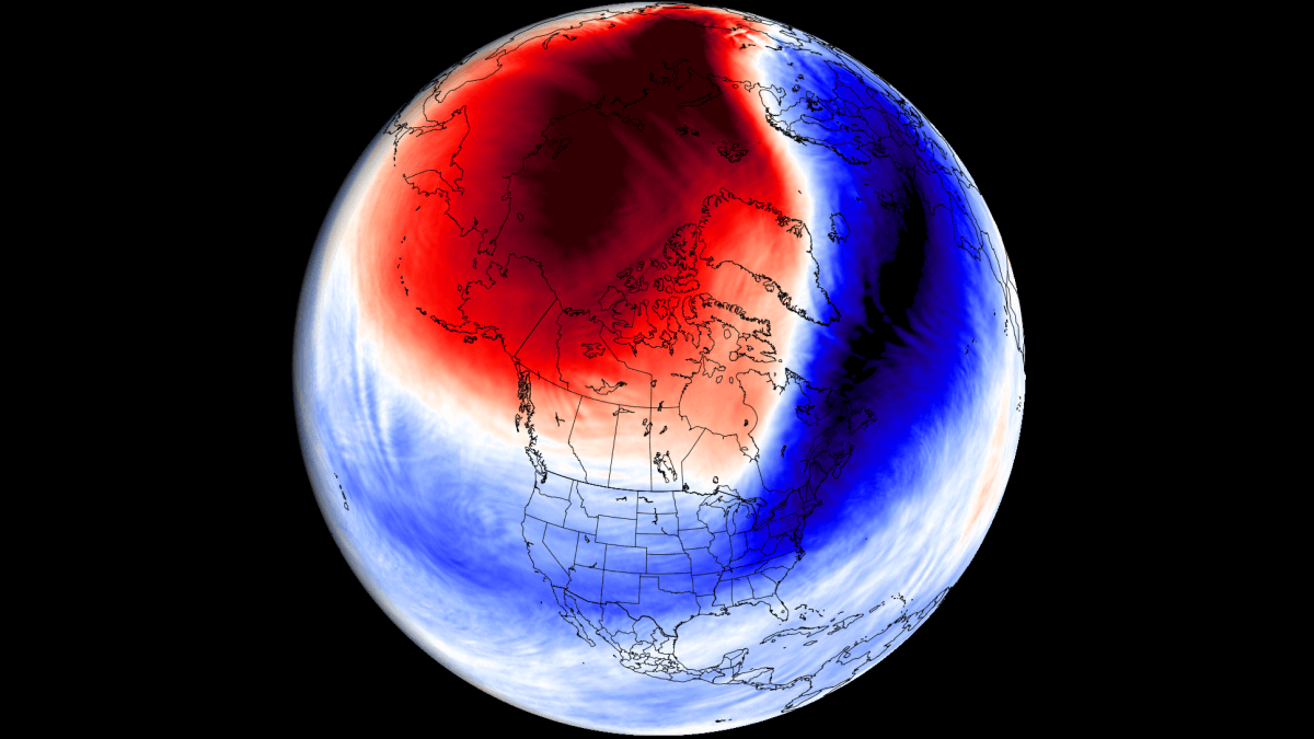polar vortex total collapse split update winter spring forecast united states canada stratospheric warming 2025 cold weather pressure anomaly prediction