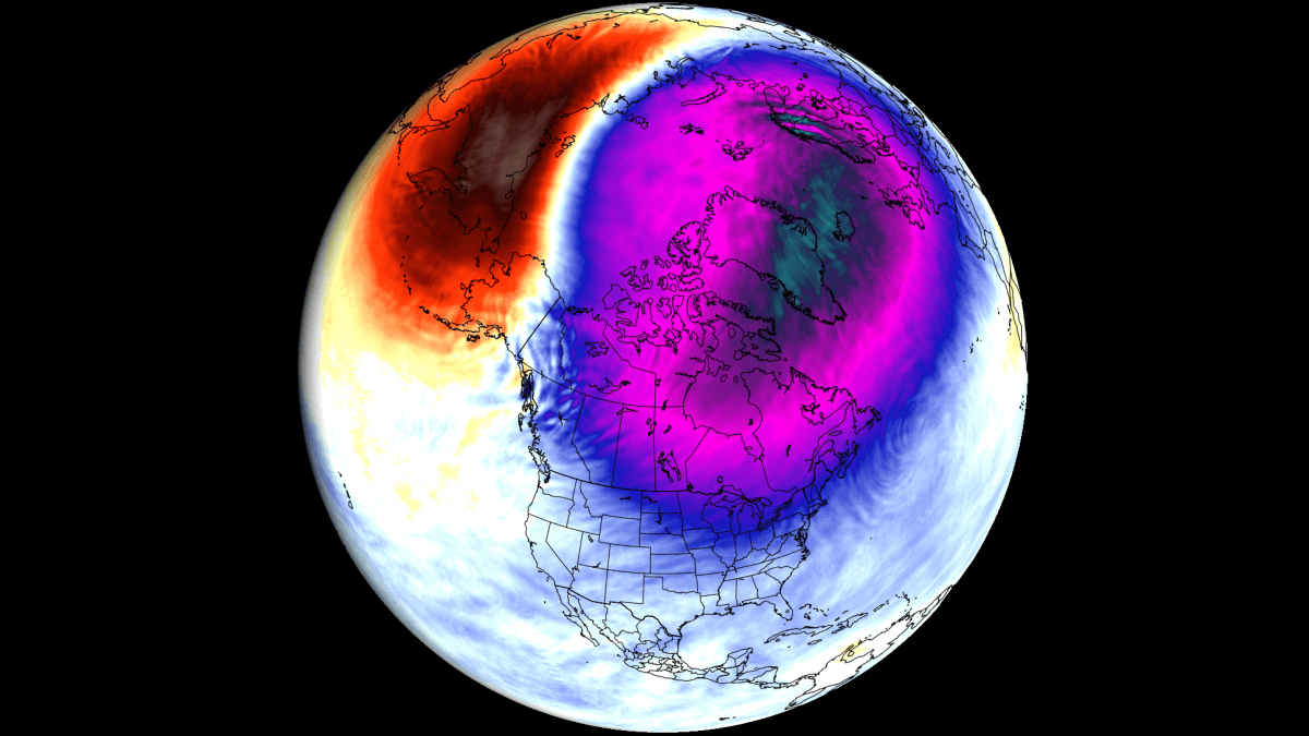winter weather forecast temperature pressure anomaly united states canada cold strong polar vortex snowfall january february 1